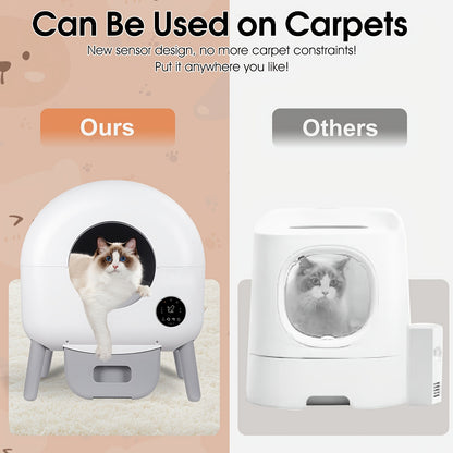 Zelfreinigende Kattenbak – Slimme Kattenbak – Automatische Kattenbak – Grote Kattenbak – Geurbeheersing – Extra Grote Capaciteit – App Bediening – Anti-Klem Sensor