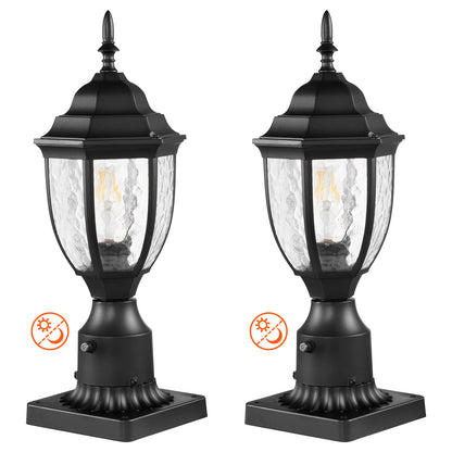 Tuinlamp – Buitenlamp – Tuinverlichting – Lampenpaal – Staande Tuinlamp – Automatische Schemersensor – Aluminium Behuizing Met Gehard Glas