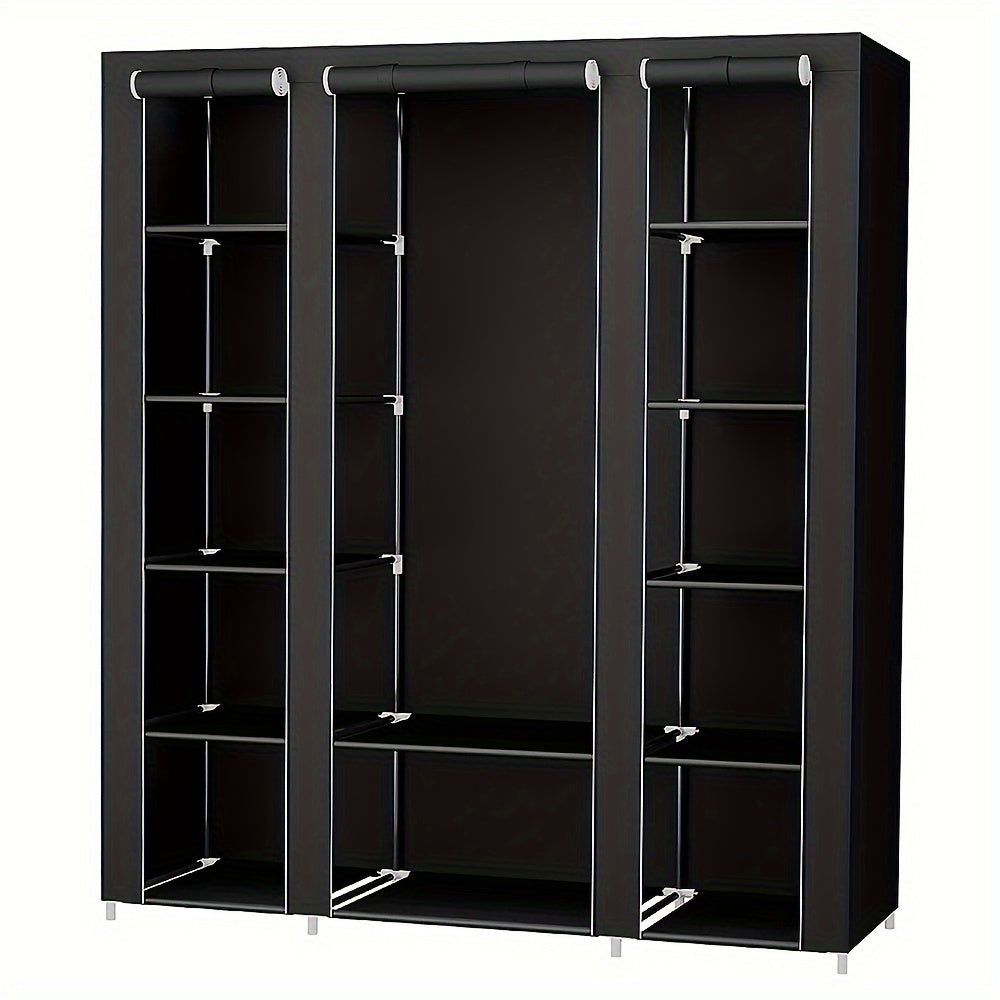 Kledingkast – Garderobekast – Stoffen Kast – Opbergkast – Garderobekast Systeem – 150x45x175 cm – Modulair & Stapelbaar – Lichtgewicht & Duurzaam