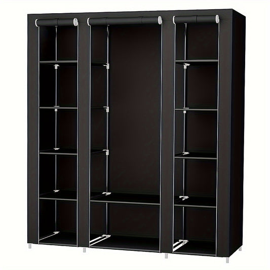 Kledingkast – Garderobekast – Stoffen Kast – Opbergkast – Garderobekast Systeem – 150x45x175 cm – Modulair & Stapelbaar – Lichtgewicht & Duurzaam