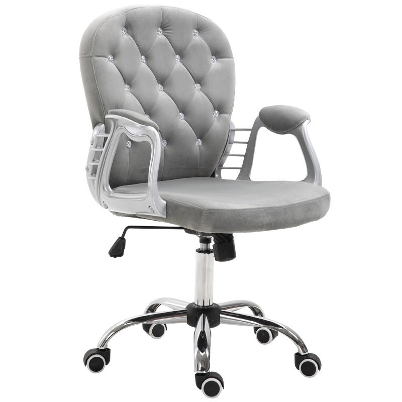 Ergonomische Bureaustoel – Bureaustoel – Kantoorstoel – Office Chair – Werkstoel – Grijs – Verstelbare Zithoogte – 360° Draaibare Basis