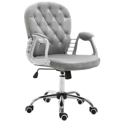 Ergonomische Bureaustoel – Bureaustoel – Kantoorstoel – Office Chair – Werkstoel – Grijs – Verstelbare Zithoogte – 360° Draaibare Basis