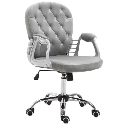 Ergonomische Bureaustoel – Bureaustoel – Kantoorstoel – Office Chair – Werkstoel – Grijs – Verstelbare Zithoogte – 360° Draaibare Basis