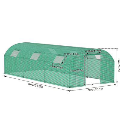 Kassenfolie – Folie Tuinkas – Plantenkas Kasfolie – Broeikasfolie – 3x6 Meter – Met Ventilatieramen – Transparant Stevig Plastic