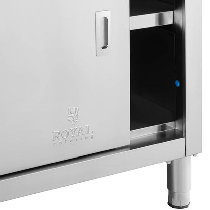 Roestvrijstalen Schuifdeurkast – RVS Kast – Werkbank – Opbergkast – Schuifdeurkast – 200x70 cm – Hoge Draagkracht 600 kg – Verstelbare Pooten