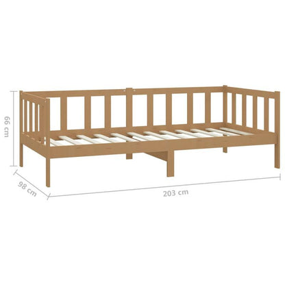 Slaapbank – Bedbank – Loungebed – Opklapbed – Sofa Bed – Massief Dennenhout – 90x200 cm – Compact & Duurzaam – Modern Minimalistisch Design