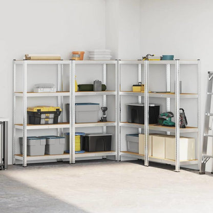 4-Laags Opbergrek – Opbergrek – Stellingkast – Opbergkast – Rek Metalen Frame – Stevig Staal En Hout – Compact Ontwerp