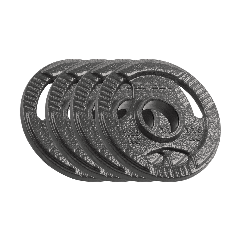 Gietijzeren Gewichtenset – Halterschijven – Fitnessgewichten – Gewichtplaten – Dumbbell Schijven – 4x1,25 kg – 51 mm Gat – Handgrepen