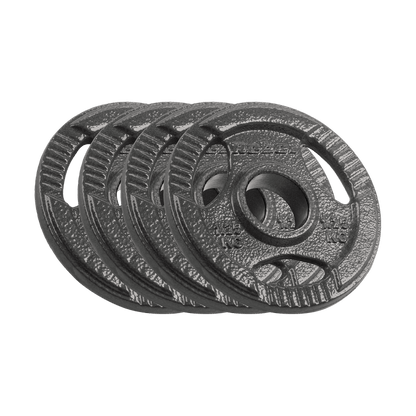 Gietijzeren Gewichtenset – Halterschijven – Fitnessgewichten – Gewichtplaten – Dumbbell Schijven – 4x1,25 kg – 51 mm Gat – Handgrepen