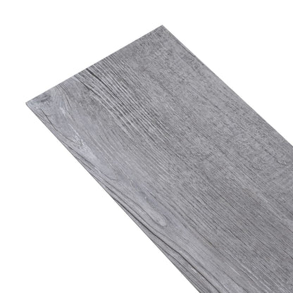 PVC Vloerplanken – Zelfklevend Vloertegels – Vinyl Vloer – Vloersticker – Mat Grijshout – Eenvoudige Installatie – 5,02 m² 2 mm PVC