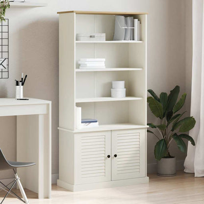 Boekenkast – Boekenrek – Opbergkast – Vakkenkast – Massief Essenhout – Wit – Stevig & Onderhoudsvriendelijk
