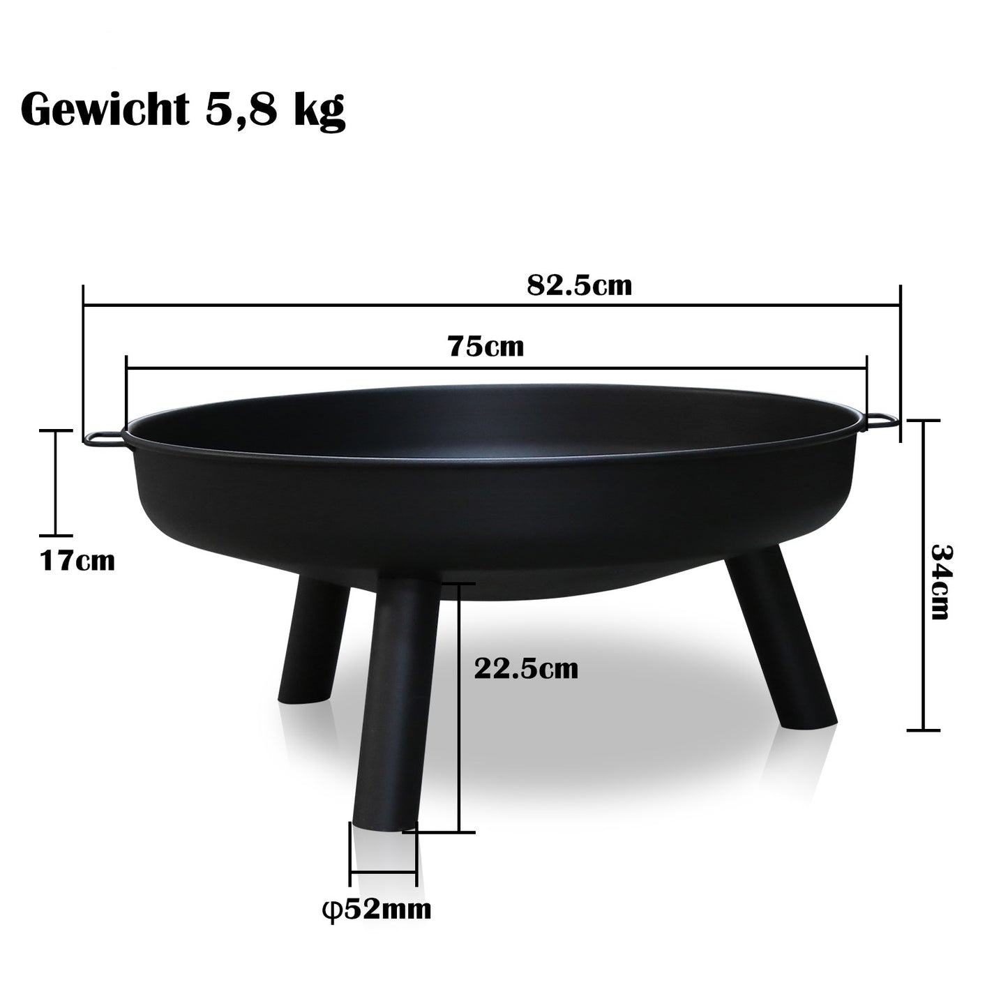 Vuurkorf – Tuinkachel – Vuurschaal – Vuurmand – Terrasverwarmer – Gegalvaniseerd IJzer – 75 Cm Diameter