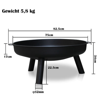 Vuurkorf – Tuinkachel – Vuurschaal – Vuurmand – Terrasverwarmer – Gegalvaniseerd IJzer – 75 Cm Diameter