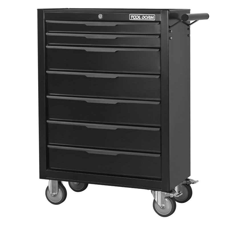 Gereedschapswagen – Werkplaatswagen – Gereedschapstrolley – Gereedschapskast – Rolwagen – 7 Afsluitbare Lades – Duurzame Metalen Constructie – Mobiel met Vergrendelbare Wielen