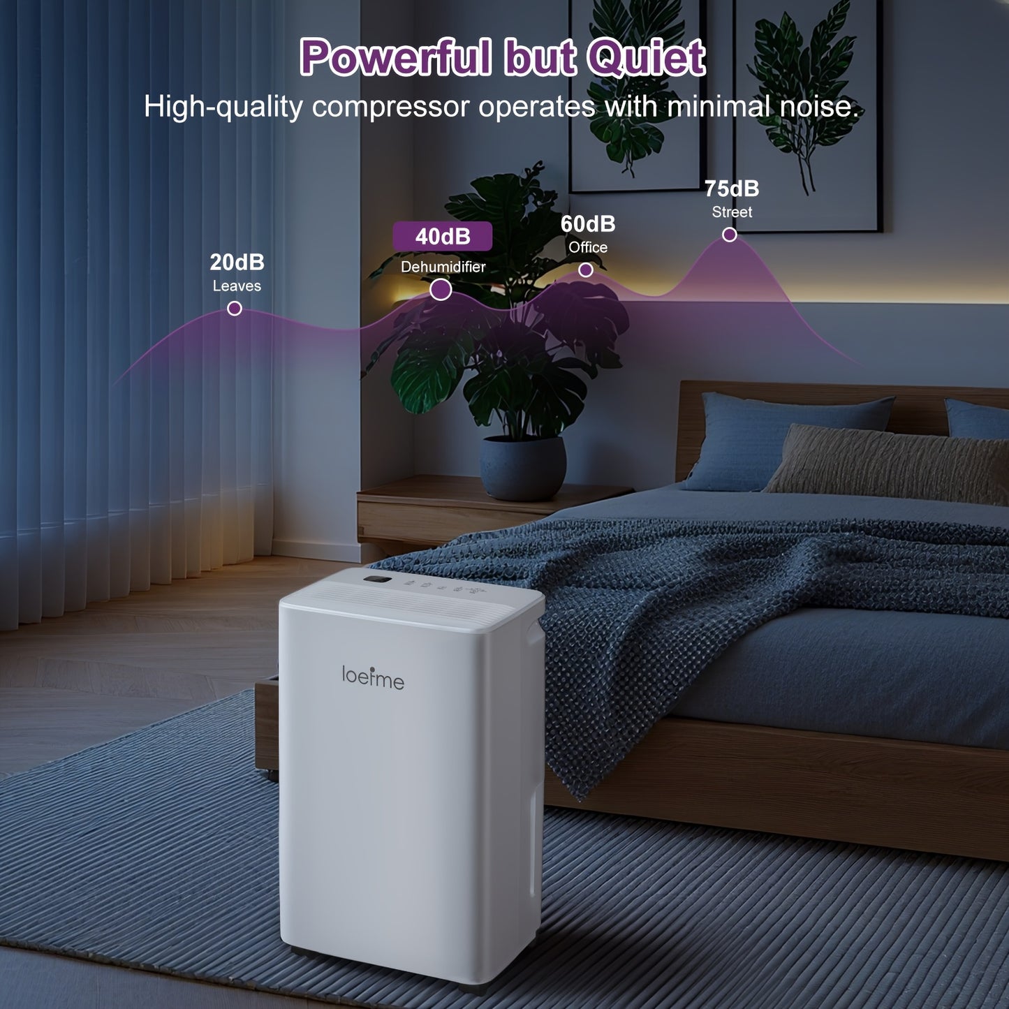 Luchtontvochtiger – Vochtvreter – Dehumidifier – Vochtopnemer – Wasdroger – 12L per dag – Digitaal Display – 24-uurs Timer – Continue Afvoer – Wit