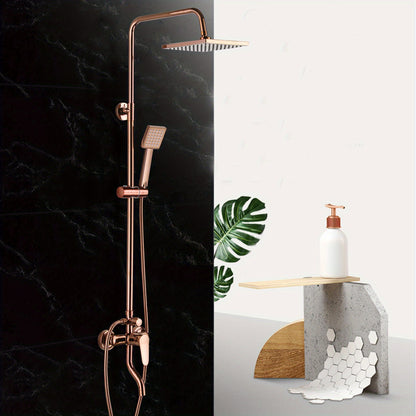 Shower Mixer Tap with Hand Shower, Mixer Tap for Shower Set with Single-Lever Shower Fitting, Shower System with Shower Fitting, Rain Shower, Shower Rail and Hose, Shower Set with Sprayer Bath Fitting