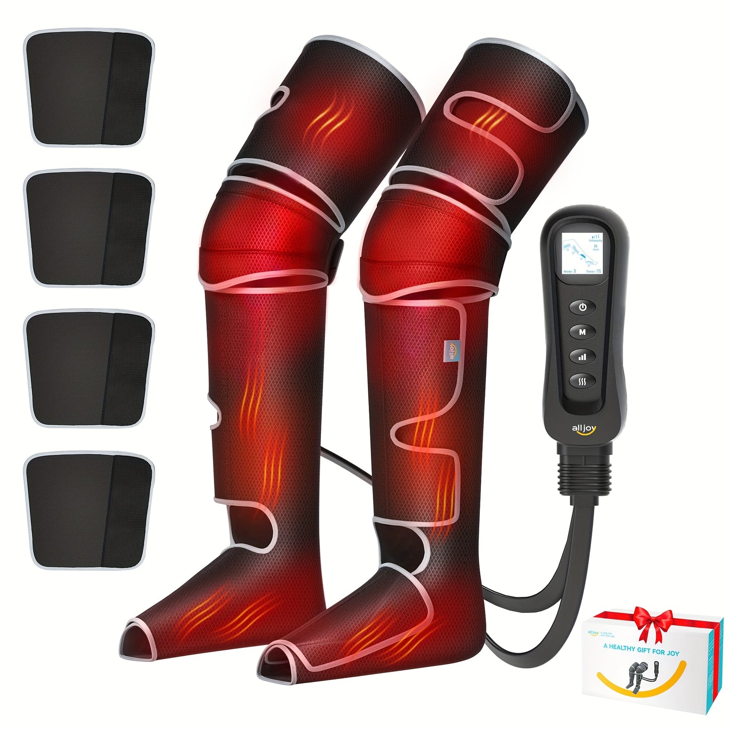 Volledige Beenmassager – Beenmassage – Knie Massager – Kuit Massager – Compressie Massager – Met Verwarmingsfunctie – Instelbare Intensiteit – Zachte Comfortabele Stoffen – Flexibel Design