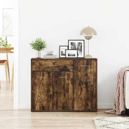 Opbergkast – Dressoir – Kast – Schoenenkast – Bergkast – Rook Eiken – Stevig Meerlagenhout – Ventilatiefunctie – Compact 88x30x70 cm