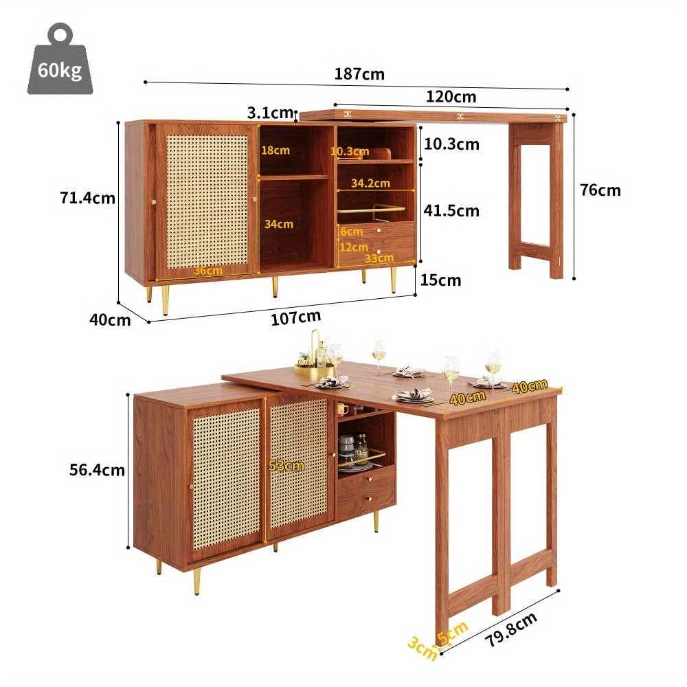 Draaibare barkruk – Barkruk 360° – Barstoel – Keukenstoel – Barkruk verstelbaar – Uitschuifbaar – Metalen frame – Ruimtebesparend design
