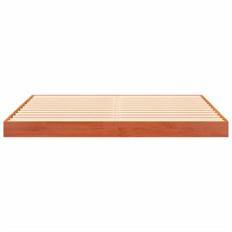 Bed frame Marrone Cera 140x200cm in Wood Solid of pine Removable and durable