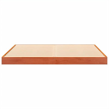 Bed frame Marrone Cera 140x200cm in Wood Solid of pine Removable and durable