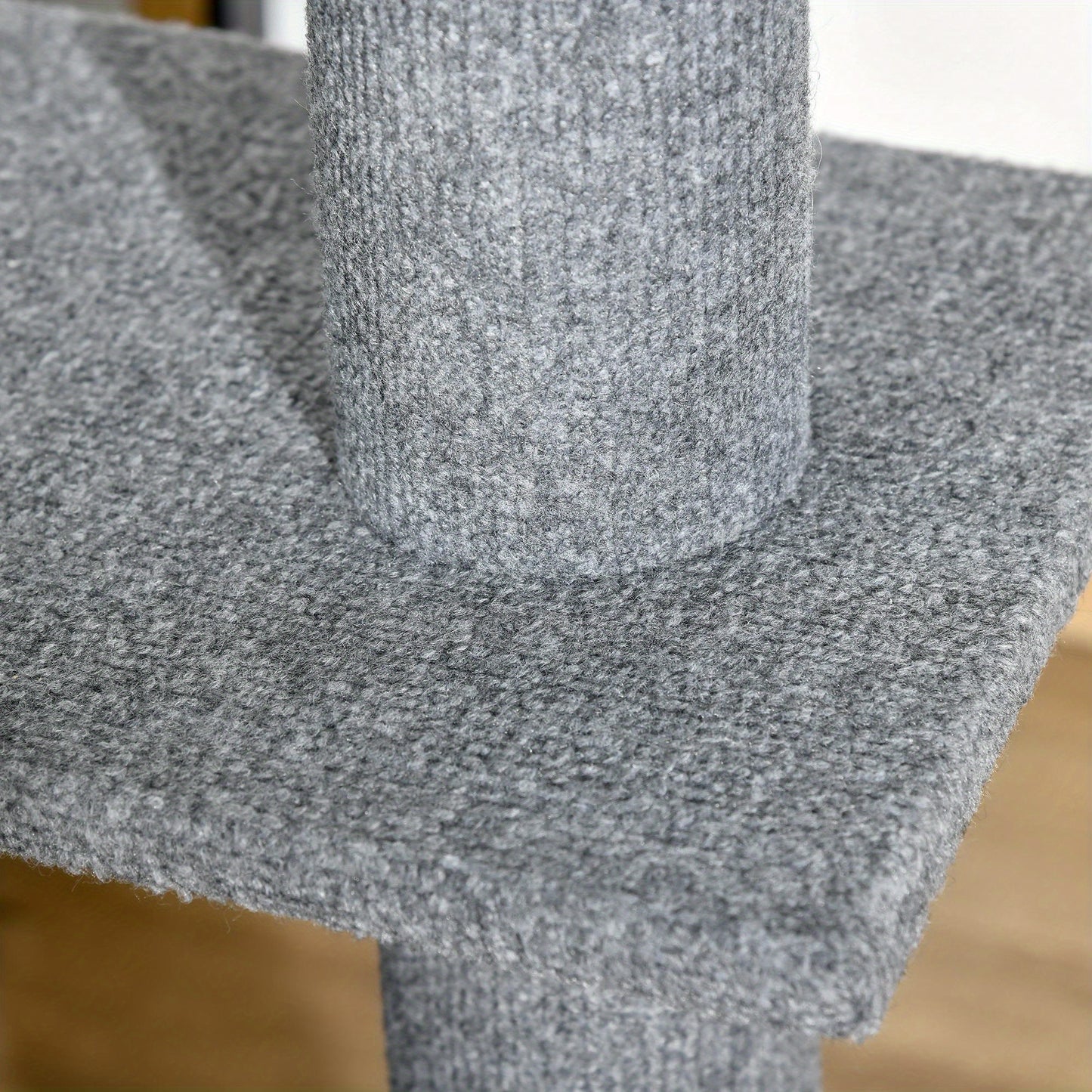 Kattenkrabpaal – Kattenboom – Krabmeubel – Klimpaal – Activiteitentoren – Verstelbaar 228-260 cm – Zachte Bekleding – Vloer-Plafond Bevestiging – Grijs