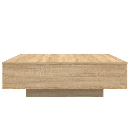 Salontafel – Koffietafel – Woonkamertafel – Bijzettafel – Tafel – Sonoma Eiken – MDF Hardhout Afwerking – 100x100x31 cm