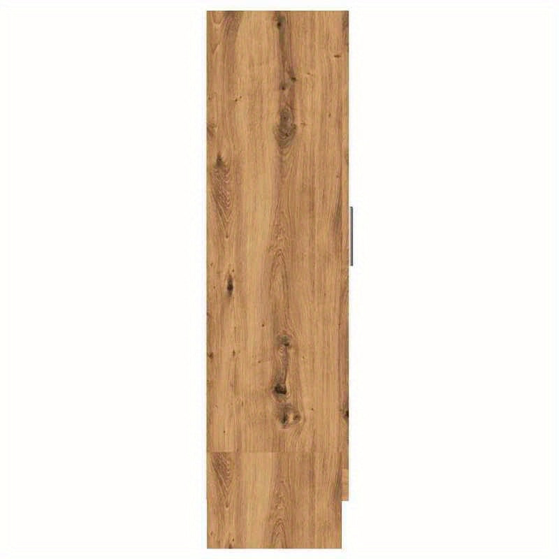 Houten Boekenkast – Handgemaakte Boekenplank – Moderne Opbergkast – Boekenrek – Minimalistische Boekenset – Multifunctioneel – 82,5x30,5x115 cm – Massief Eikenhout – Zwart Accent