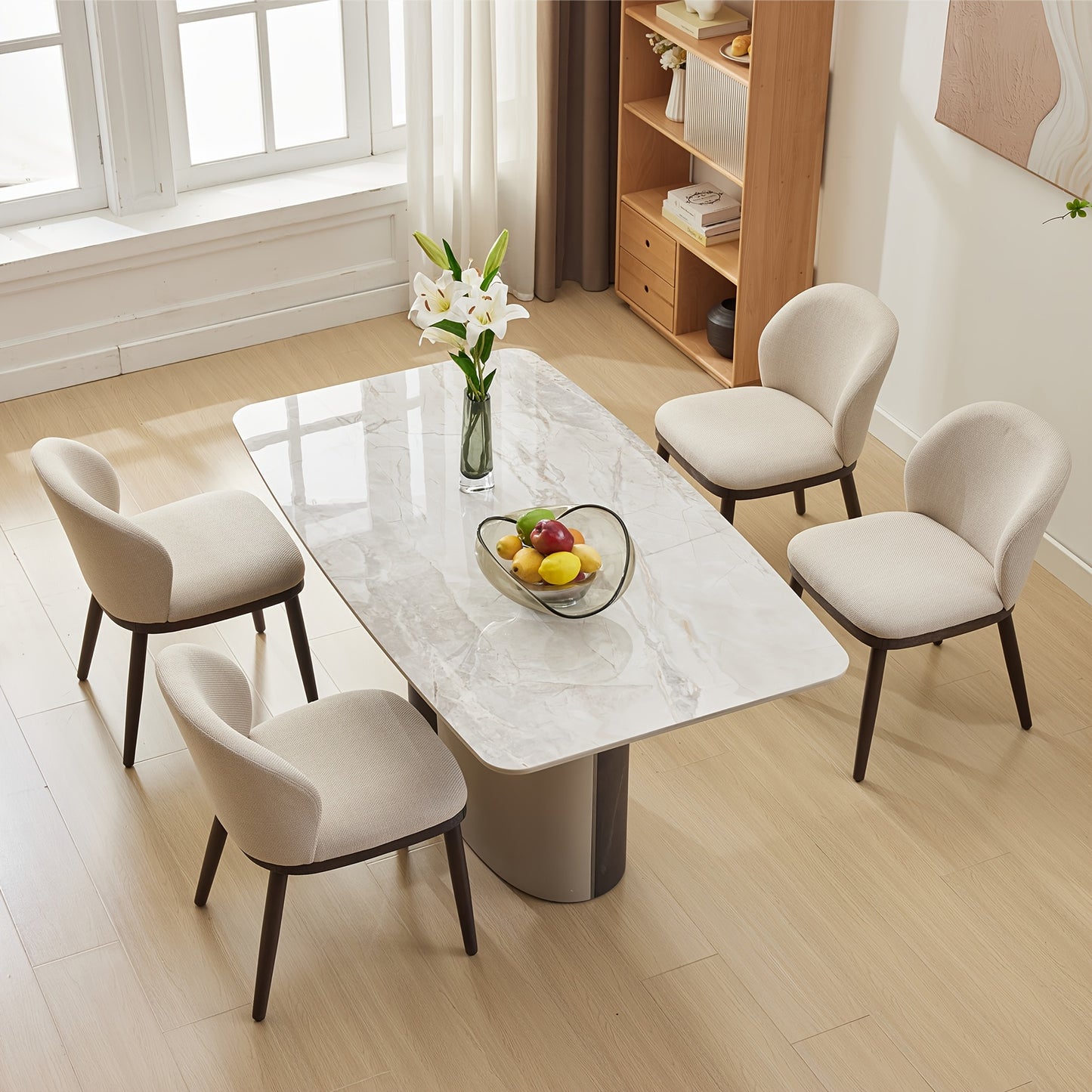 Eetkamerstoelen – Stoelen – Kuipstoelen – Keukenstoelen – Set Van 2 – Ergonomische Rugleuning – Massief Houten Poten