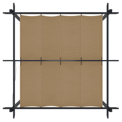 Tuinprieel – Tuinscherm – Prieel – Pergola – Tuinoverkapping – Uitschuifbaar Dak – Gepoedercoat Staal – 3x3m – Taupe