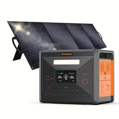 Powerbank – Portable Power Station – Solar Generator – Camping Batterij – Noodstroomvoorziening – 2304Wh Capaciteit – 4 AC Stopcontacten met 4800W Piekvermogen