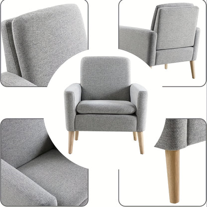 Fauteuil – Accentstoel – Relaxstoel – Zithoekstoel – Loungefauteuil – Ergonomisch Design – Massief Houten Frame