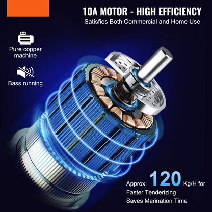 Elektrische Vleesvermalser – Vleesmolen – Vleesmalser – Vleesmepper – Malser – Roestvrij Staal – 450W Krachtige Motor – Inclusief Vleestang & Reinigingsborstel