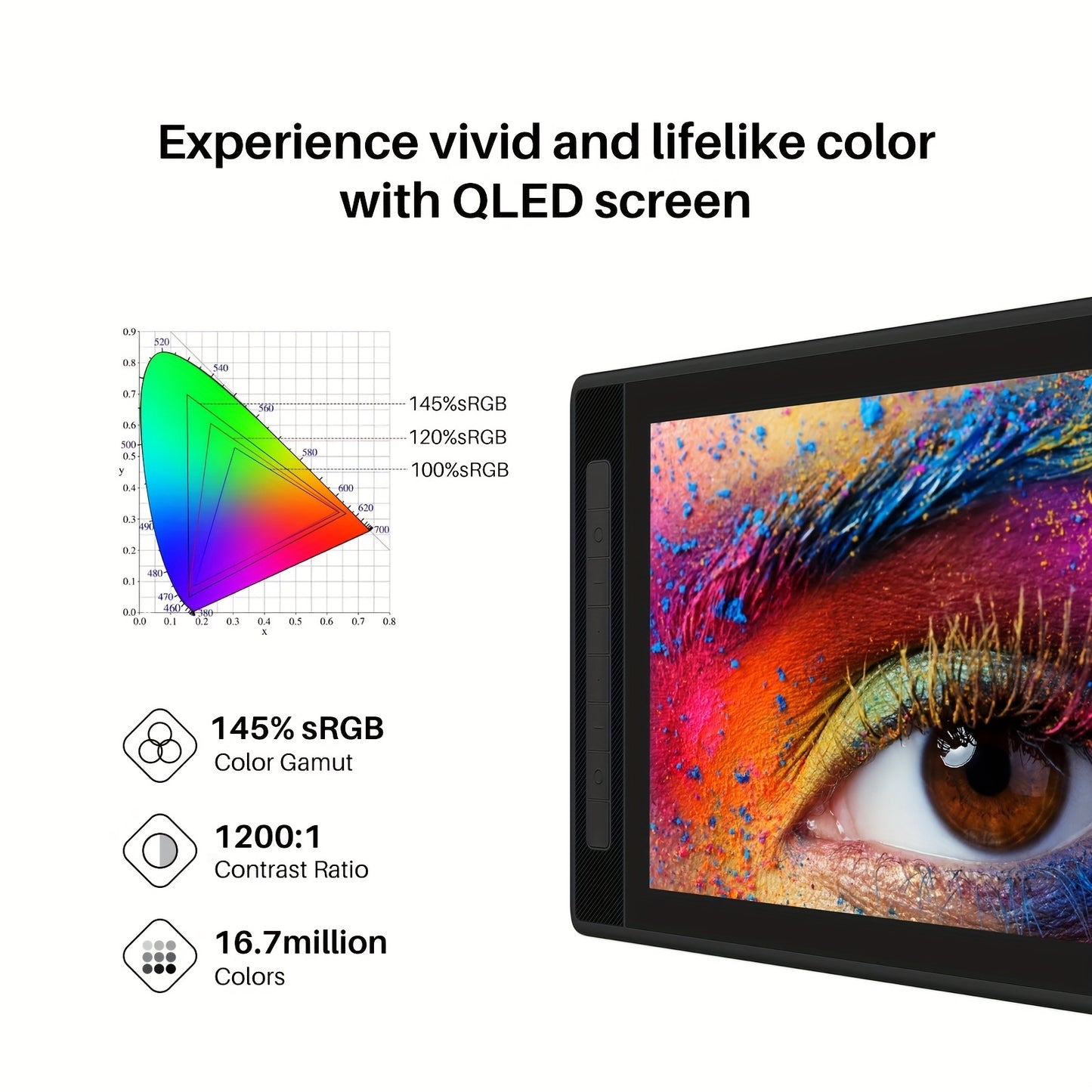 Tekentablet – Digitale Tekentablet – Grafisch Tablet – Tekenscherm – Creatieve Tablet – 15,8 Inch QHD Scherm – Full Laminated QLED Display