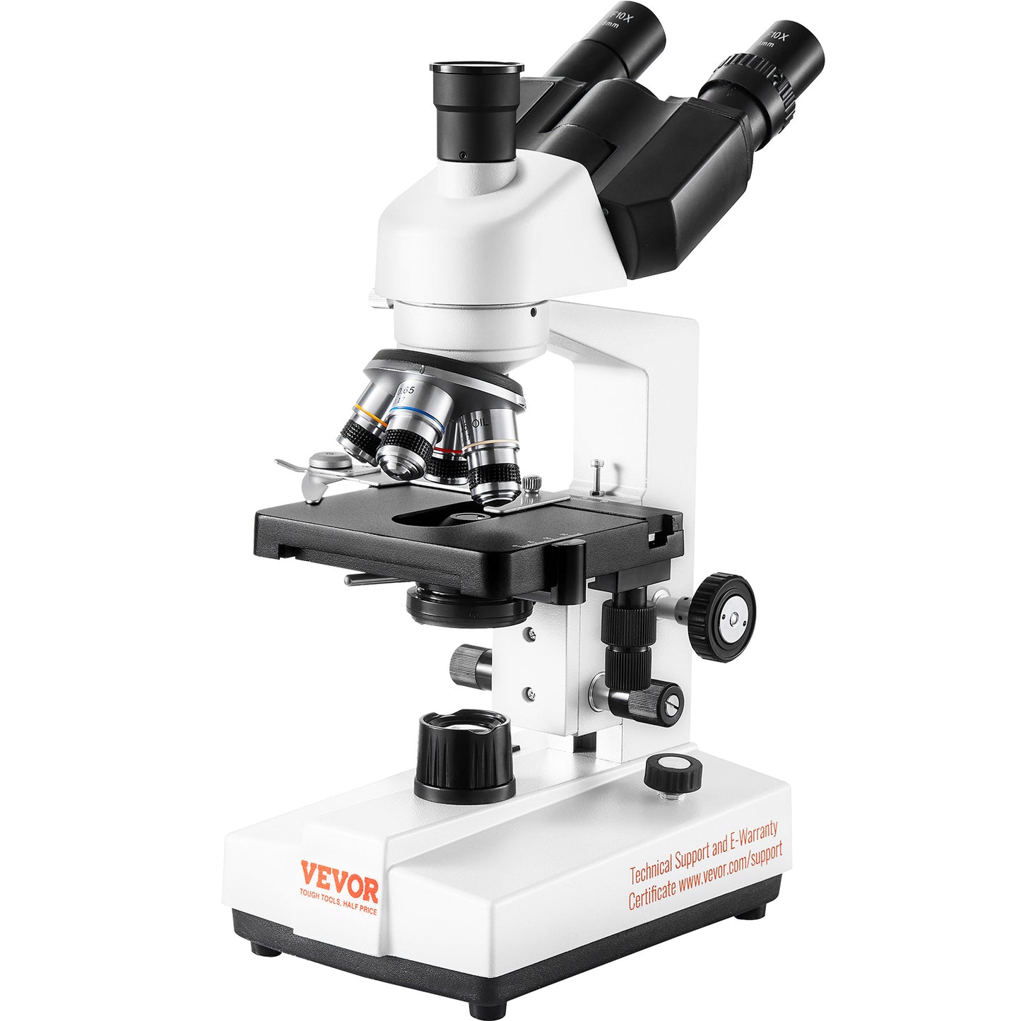Microscoop – Trinoculair Microscoop – Compound Microscoop – Biologisch Microscoop – Laboratorium Microscoop – 40x-5000x Vergroting – Dubbele Laag Mechanische Preparaattafel