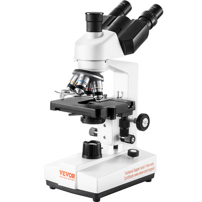 Microscoop – Trinoculair Microscoop – Compound Microscoop – Biologisch Microscoop – Laboratorium Microscoop – 40x-5000x Vergroting – Dubbele Laag Mechanische Preparaattafel