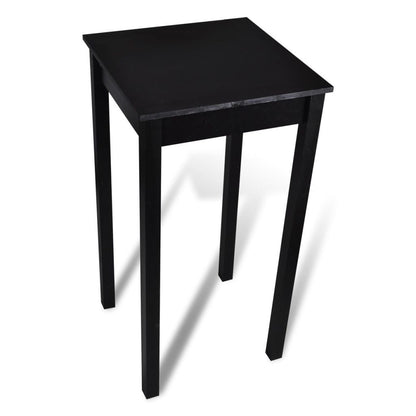 Bar Tafel – Bistrotafel – Koffietafel – Steigerhout Tafel – Bartafel Smal – Compact Design – Opbergruimte – 55x55x107 cm – Zwart MDF