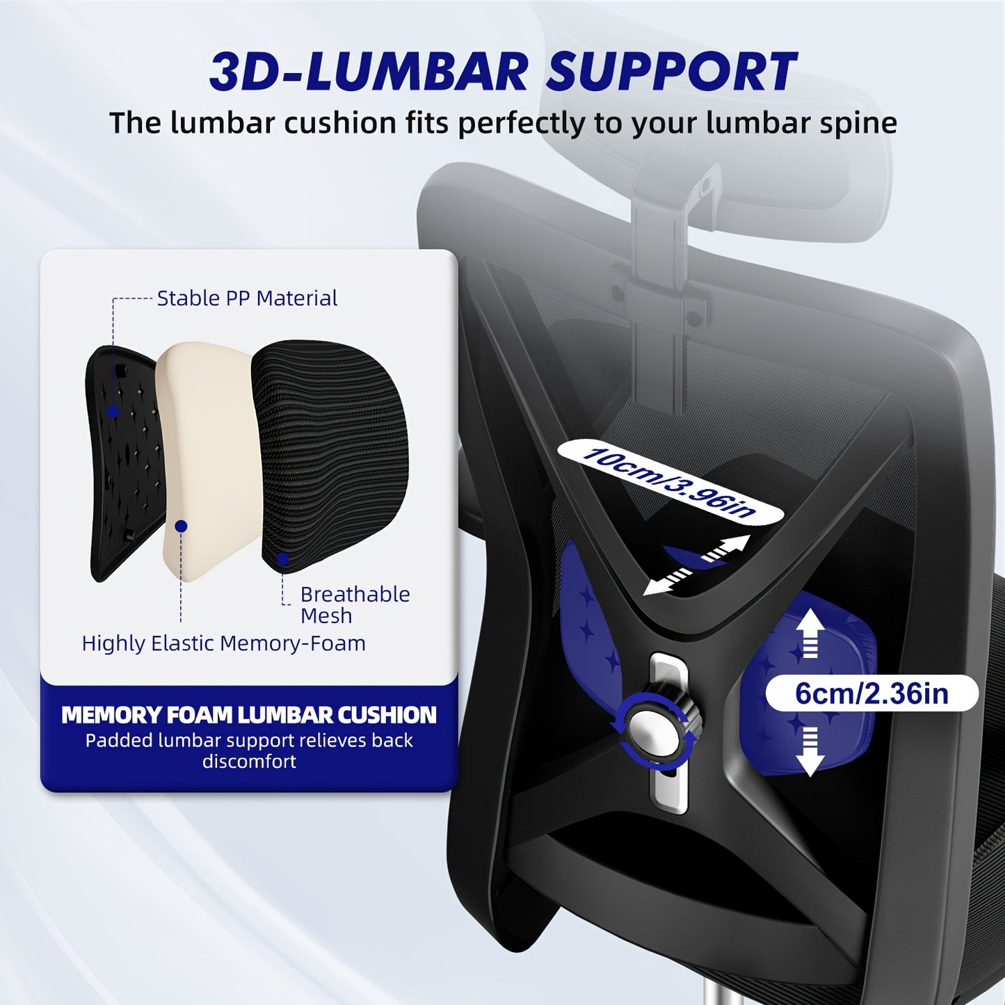 Bureaustoel – Ergonomische Stoel – Office Chair – Bureau Stoel – Gaming Stoel – Verstelbare Armleuningen – Lendensteun & Hoofdsteun – Draaibaar – Tot 200 Kg