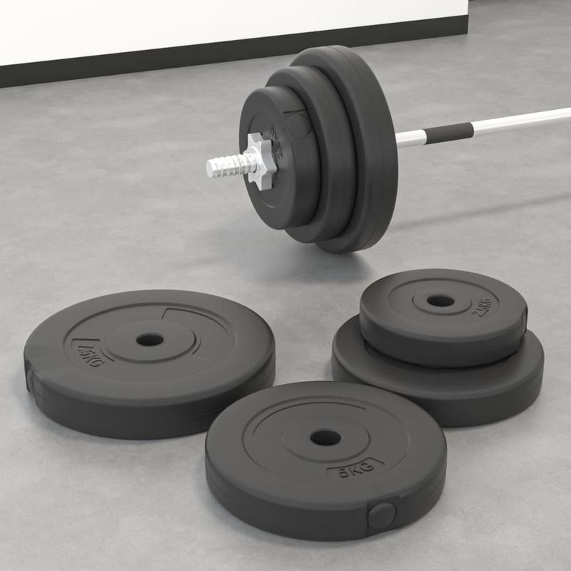 Gewichtschijven Cement – Gewichtsplaten – Halterschijven – Trainingsgewichten – Fitnessgewichten – Set 6 Stuks 30 kg – Duurzaam Cementmateriaal – Ideaal Voor Krachttraining