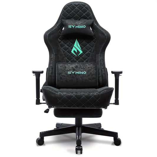 Ergonomische Gamingstoel – Game Chair – Bureaustoel – Gaming Recliner – PC Stoel – Verstelbare Rugleuning 150° – PU Leer Zwart