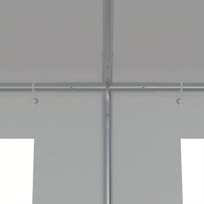 Partytent – Tuinkamer – Feesttent – Evenemententent – Grijze Partytent 4x8 meter – Stevig Gegalvaniseerd Stalen Frame – PE Dak Met Afneembare Zijwanden
