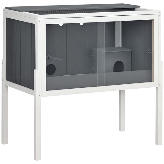 Hamsterkooi – Knaagdierenkooi – Hamsterhuis – Knaagdierhok – Dwerg Hamsterkooi – Ruim 3000 cm² – Hout En Metaal Met Acryl Schuifdeuren
