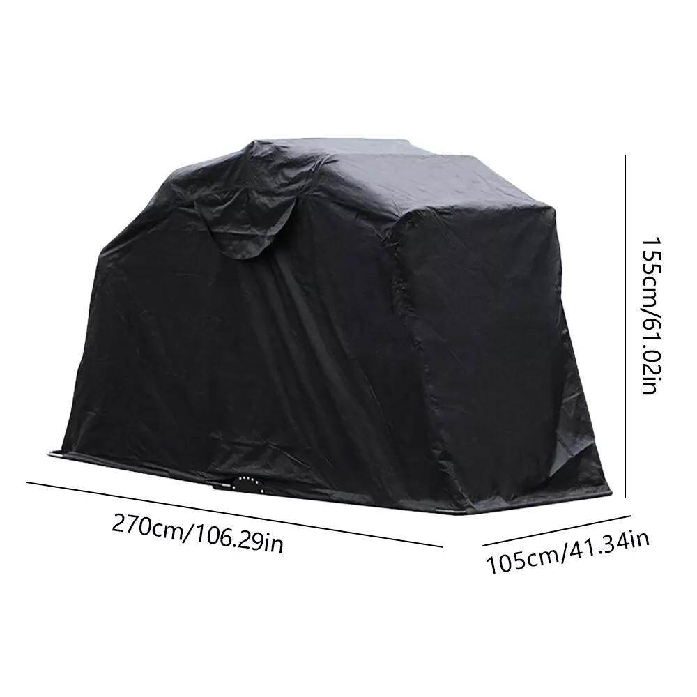 Motorfietshoes – Motorhoes – Scooterhoes – Motorfietsbescherming – Motorafdekking – Zwart – 600D Oxford Stof – 270×105×155 cm – Waterafstotend – Opvouwbaar Met Opbergtas