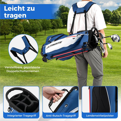 Complete Heren Golfset – Golfclubs Set – Golftas – Golf Driver – Golf Putter – Lichtgewicht 5,8 kg – 460cc Aluminium Driver – Inclusief Regenhoes – Rechts Handig – 11-Delig