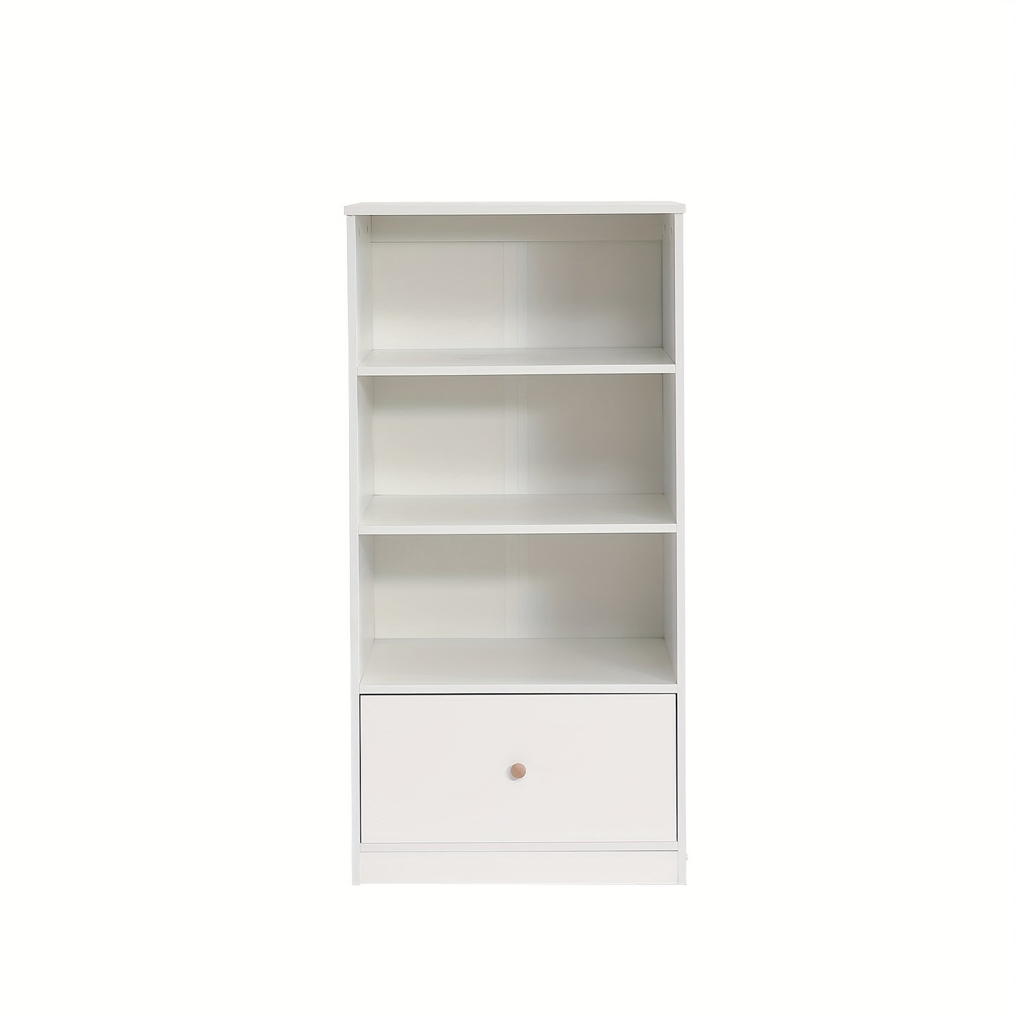 Boekenkast – Boekenkastje – Opbergkast – Wandkast – Dressoir – Wit – Stil Schuiflade – 3-Lagen Opbergruimte – Vrijstaand Zonder Stroom