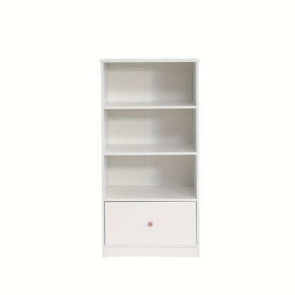Boekenkast – Boekenkastje – Opbergkast – Wandkast – Dressoir – Wit – Stil Schuiflade – 3-Lagen Opbergruimte – Vrijstaand Zonder Stroom