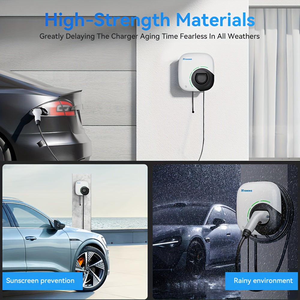 Laadpaal – Wallbox – Oplaadstation – EV Charger – Elektrische Auto Lader – 11 kW 16A 3 Fase – App Bedieningsfunctie – IP65 Waterdicht