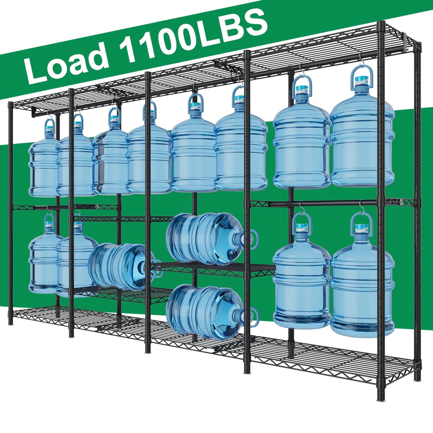 Kledingrek – Kledingrek Met Planken – Garderoberek – Kledingkast Organizer – Stalen Kledingstandaard – Groot Formaat 195,5x195,5x43 cm – Draagvermogen Tot 498 kg