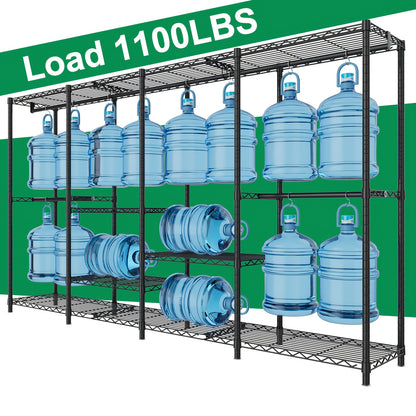 Kledingrek – Kledingrek Met Planken – Garderoberek – Kledingkast Organizer – Stalen Kledingstandaard – Groot Formaat 195,5x195,5x43 cm – Draagvermogen Tot 498 kg