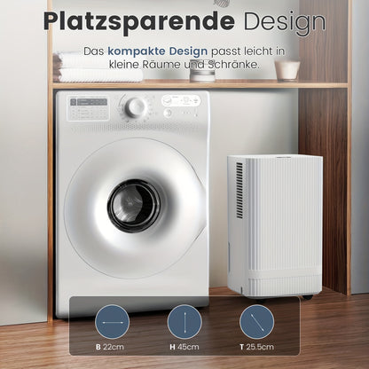Wi-Fi App Dehumidifiers for Home 14L/Day Compressor Dehumidifier for Bedroom with Ultra-Quiet Sleep Mode Drying Clothes, Auto Off, 24H Timer, Continuous Drainage, Humidity Sensor, for Basement Home Damp